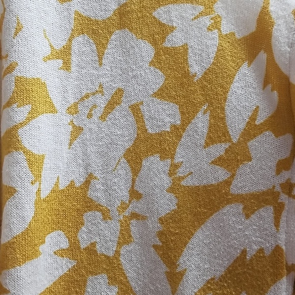 LOFT Gold & White Floral Print Cardigan - Picture 4 of 4